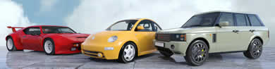 Mobile optimised image of three insured cars